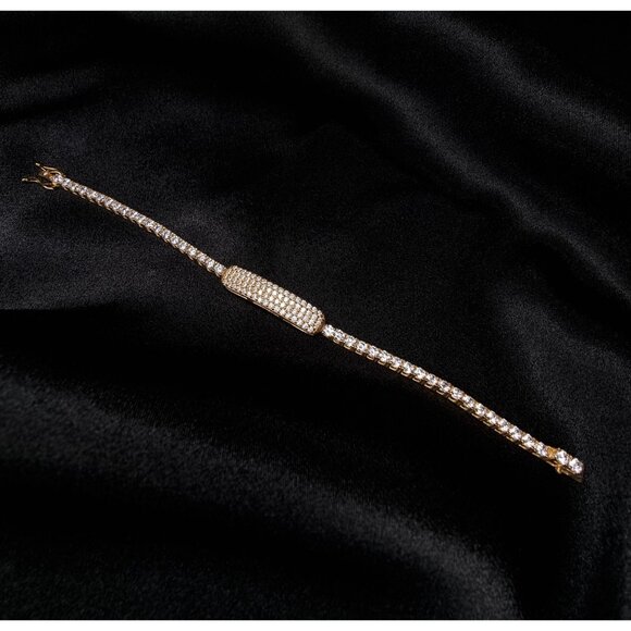 K Signed 925 China 7" Tennis Bracelet - Picture 2 of 9